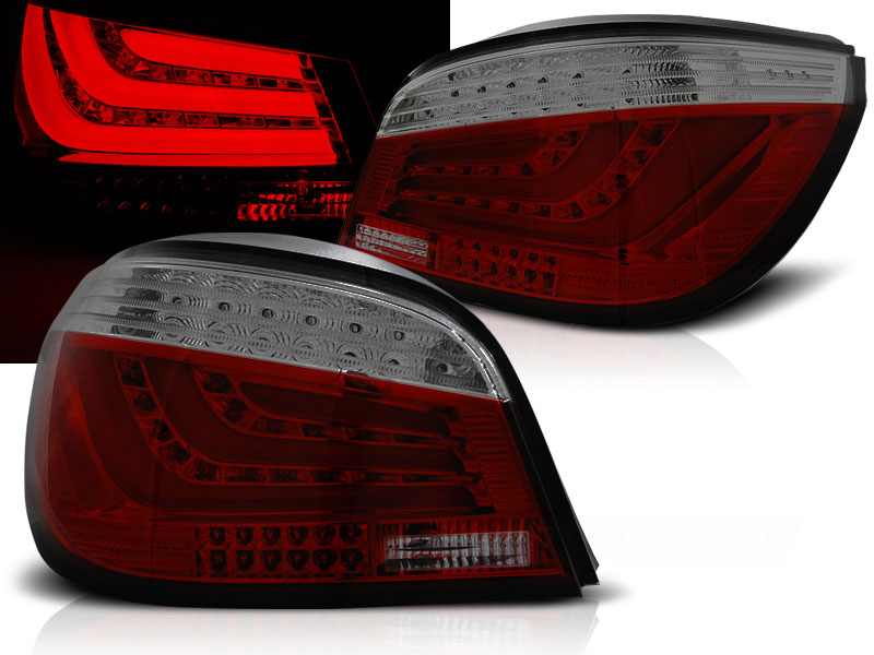 Zadné svetlá BMW E60 03-07 LED BAR Red Smoke