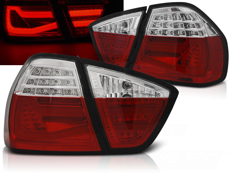 Zadné svetlá BMW E90 05-08 LED BAR Red White