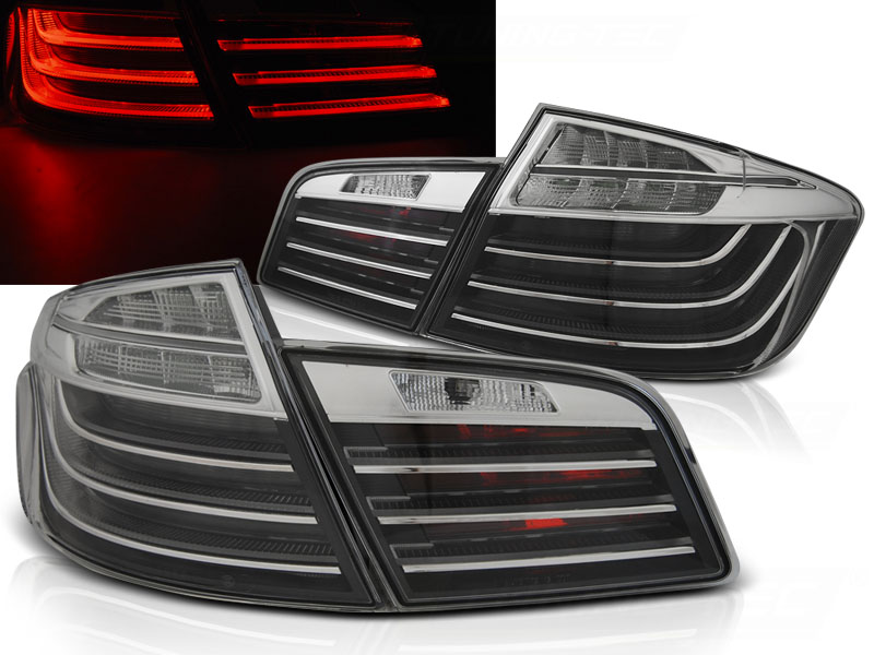 Zadné svetlá BMW F10 10-13 LED BAR Black Chrome