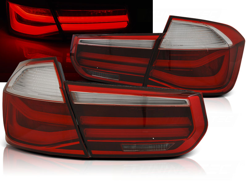 Zadné svetlá BMW F30 11-15 LED BAR Red Smoke