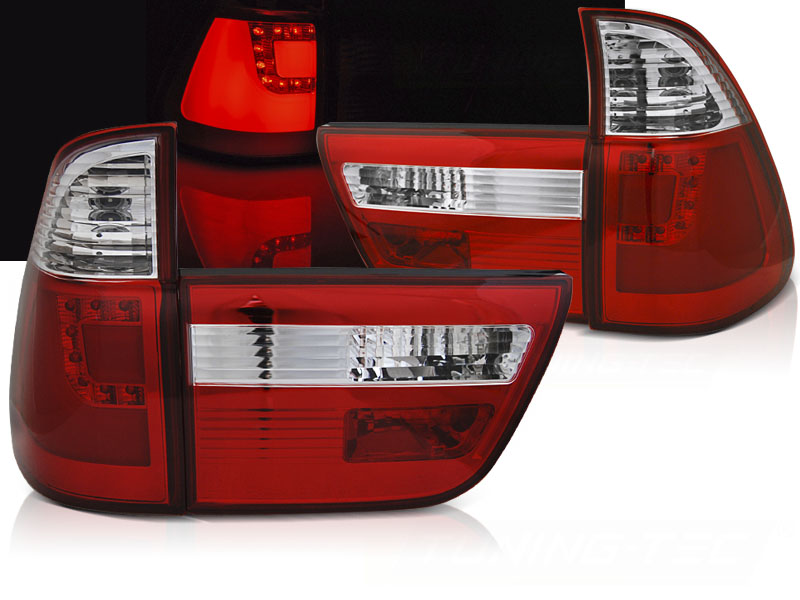 Zadné svetlá BMW E53 X5 99-03 LED BAR Red White