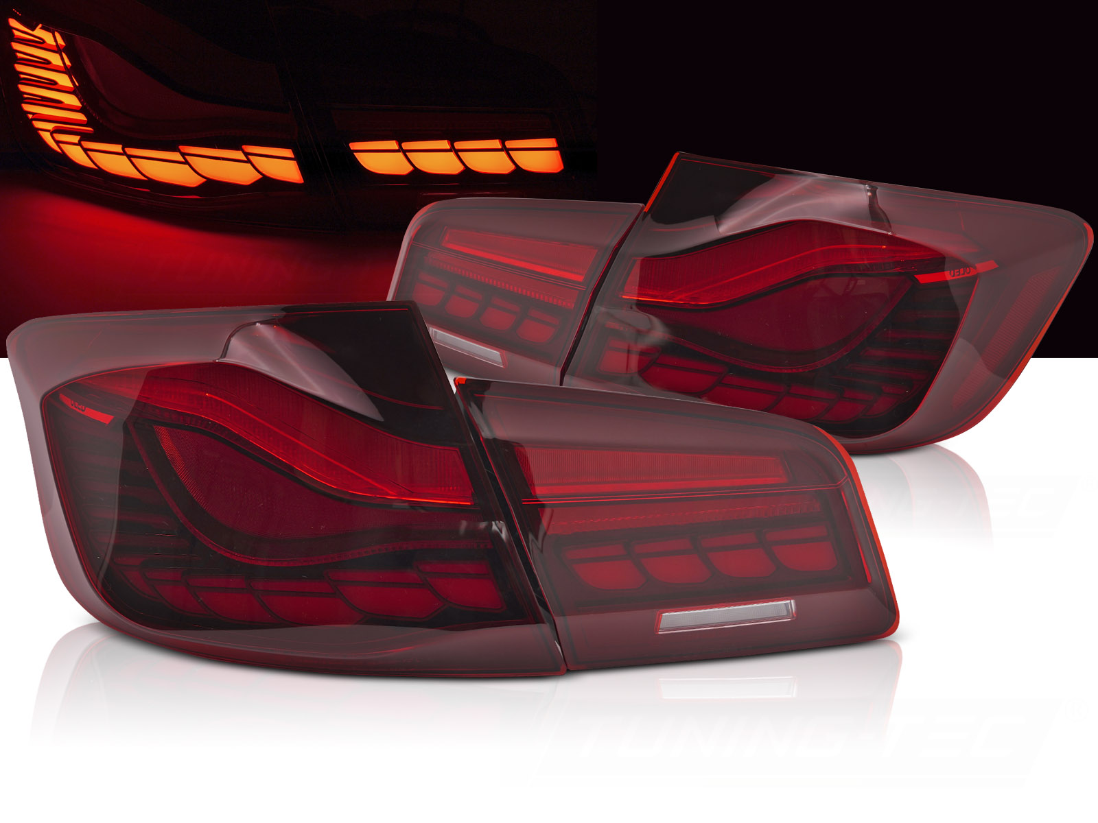 Zadné svetlá BMW F10 10-16 Red OLED Dynamic