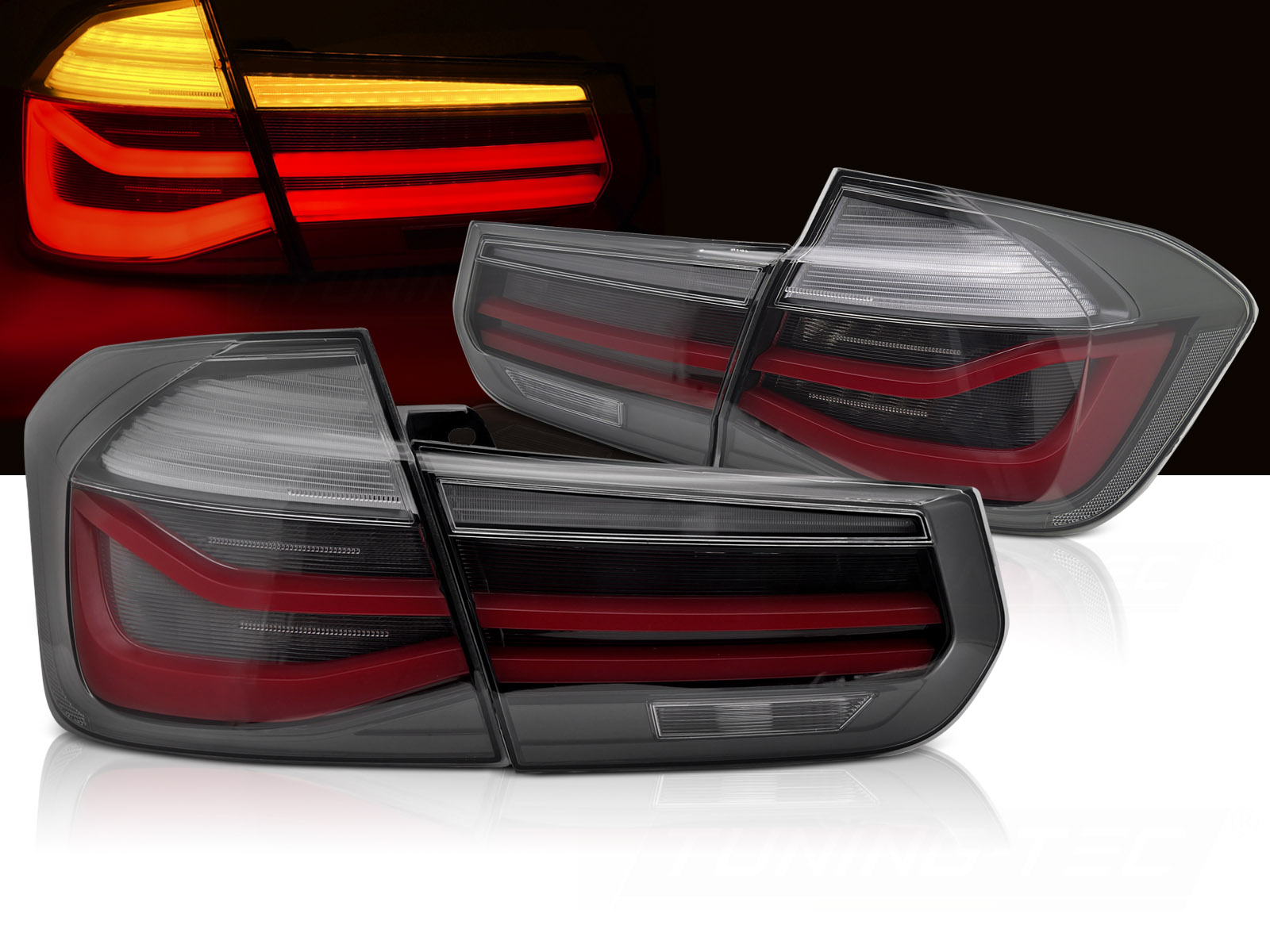 Zadné svetlá BMW F30 11-18 LED BAR Smoke