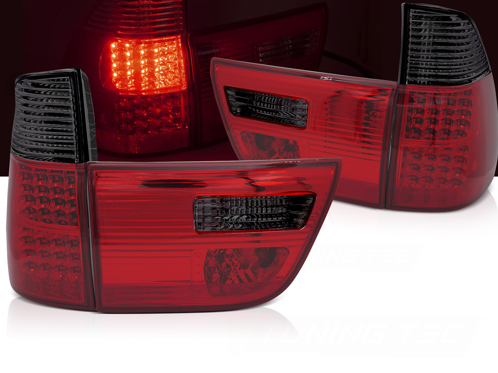 Zadné svetlá BMW E53 X5 99-03 LED Red Smoke