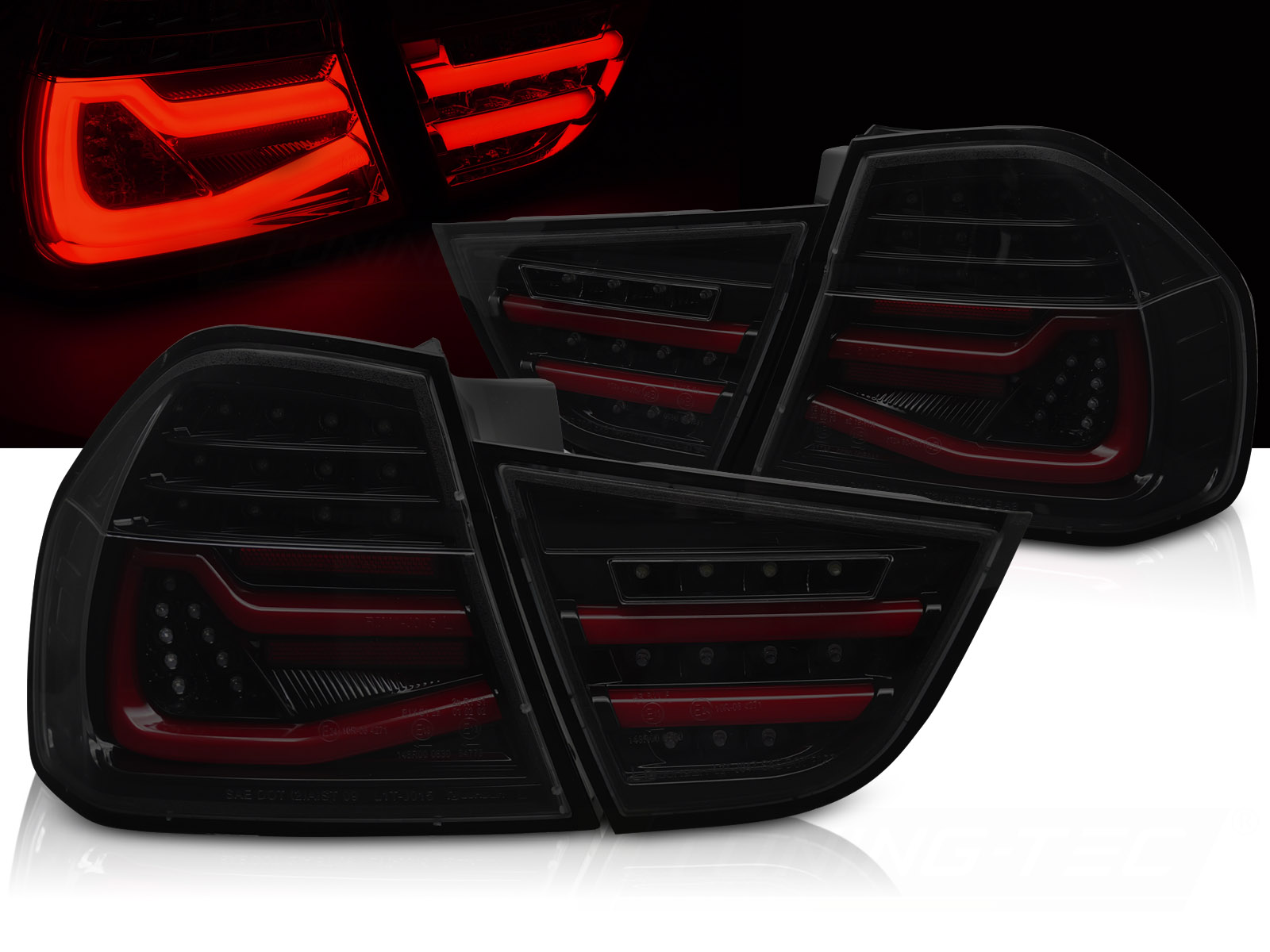 Zadné svetlá BMW E90 LCI 09-11 LED Black Smoke