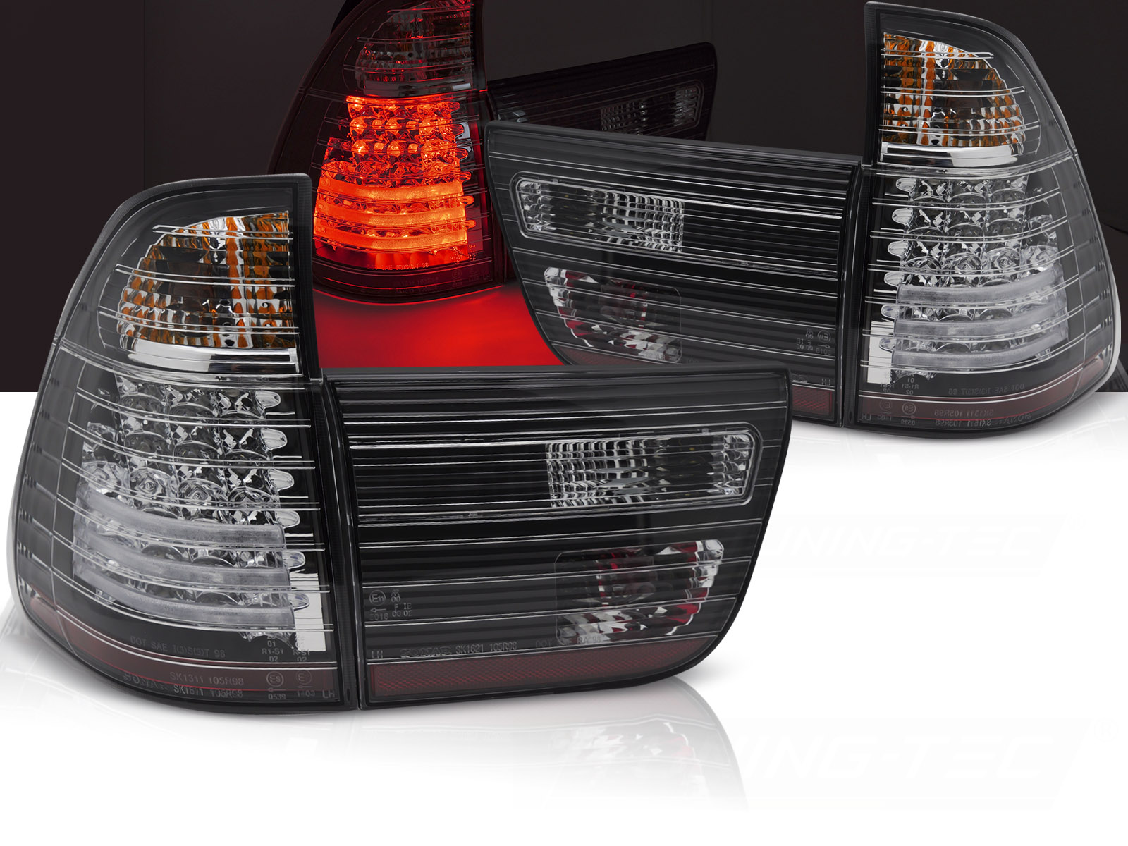 Zadné svetlá BMW E53 X5 99-03 LED Black - N5