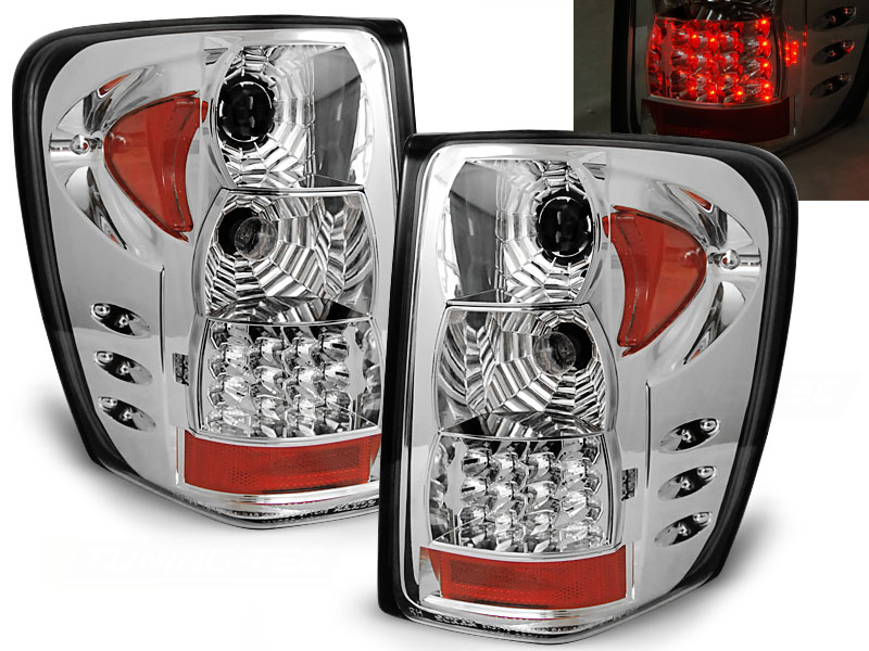 Zadné svetlá Jeep Grand Cherokee 99-05 LED Chrome