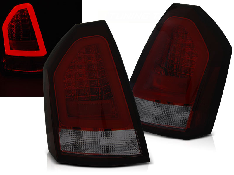 Zadné svetlá Chrysler 300C 05-08 LED BAR Red Smoke