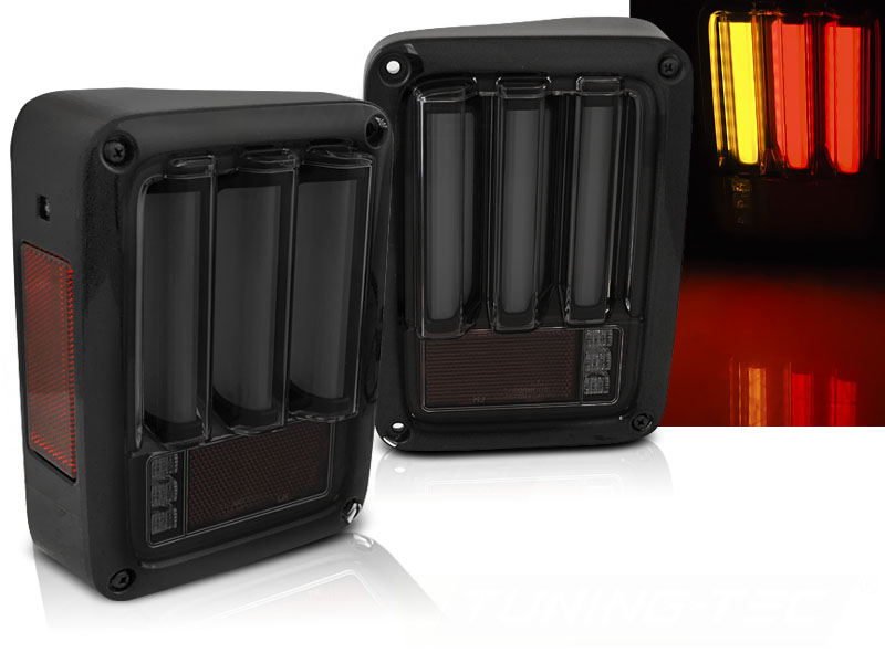 Zadné svetlá Jeep Wrangler JK 07-18 LED BAR Smoke