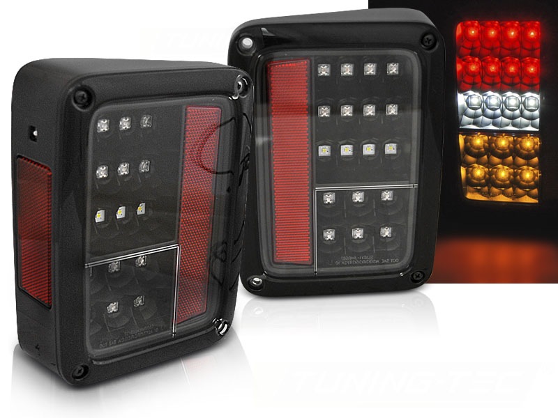 Zadné svetlá Jeep Wrangler JK 07-18 LED Black - 23