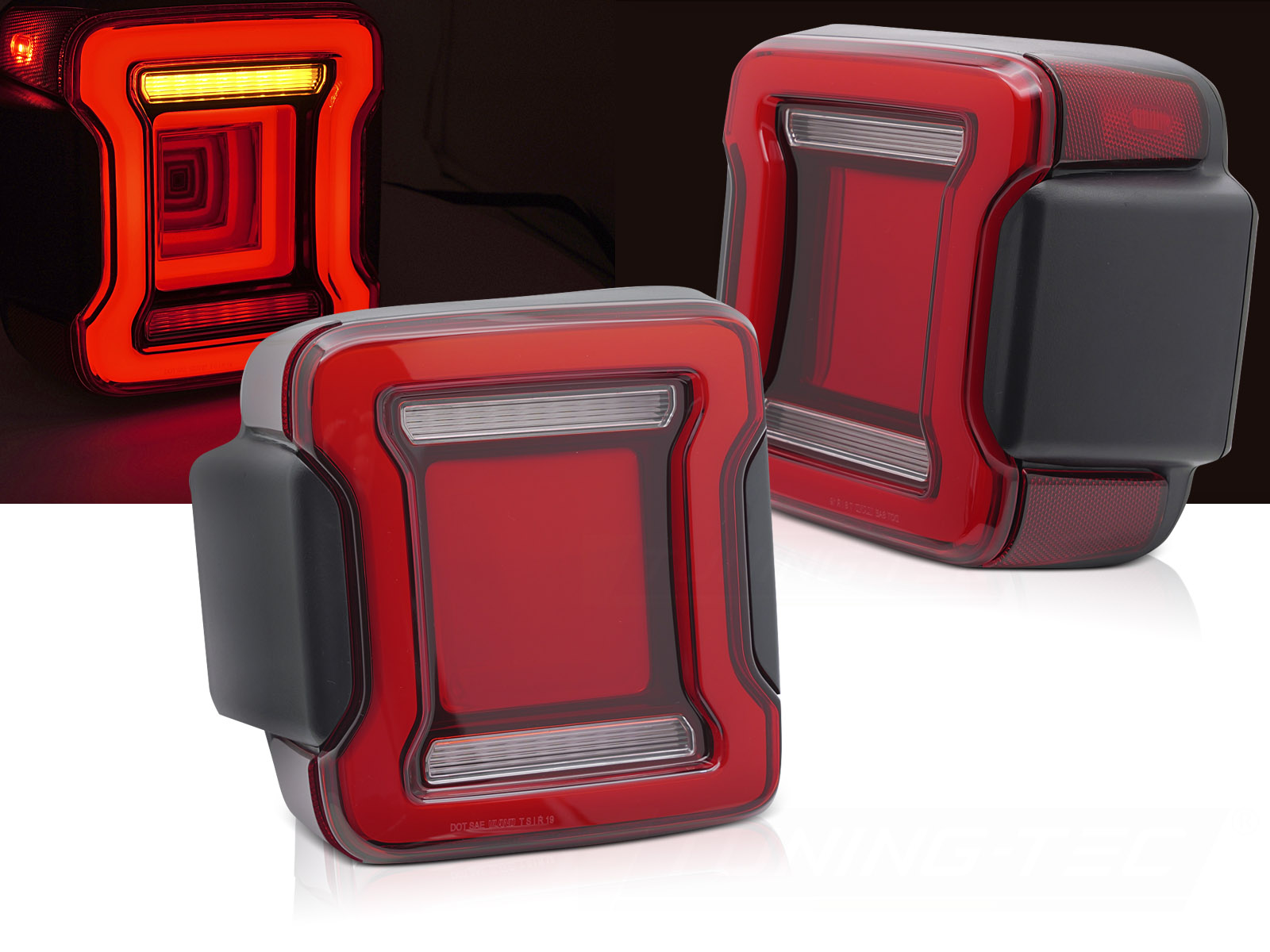 Zadné svetlá Jeep Wrangler JL 18-23 Red LED