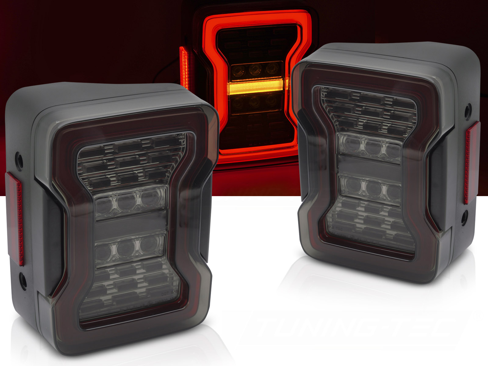 Zadné svetlá Jeep Wrangler 07-18 LED Smoke