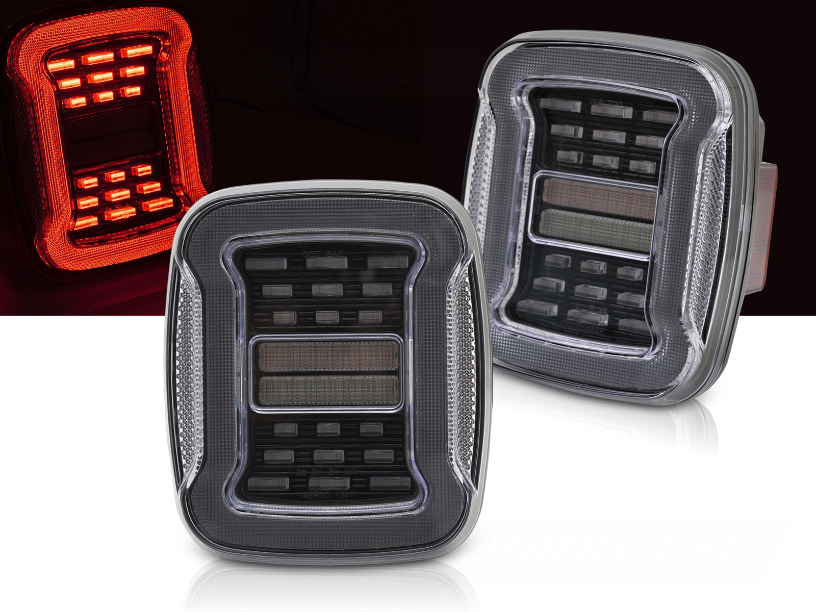 Zadné svetlá Jeep Wrangler YJ TJ 91-06 LED White
