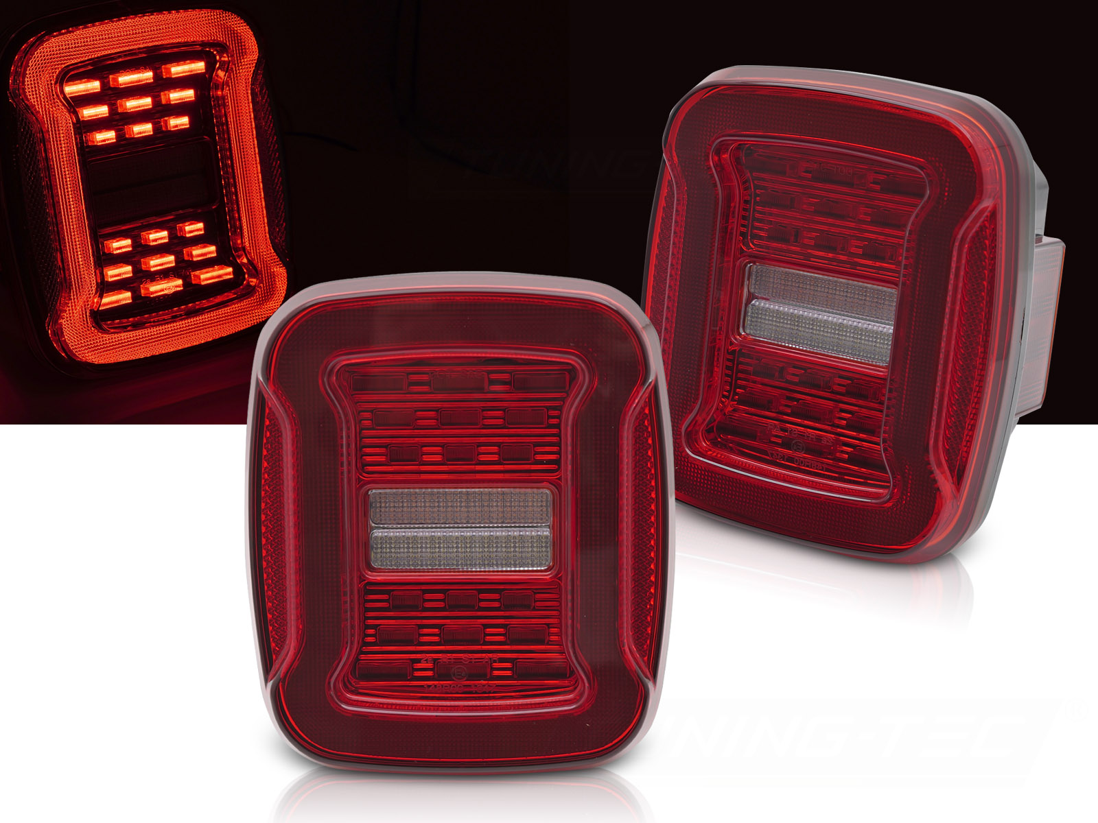 Zadné svetlá Jeep Wrangler YJ TJ 91-06 LED Red White