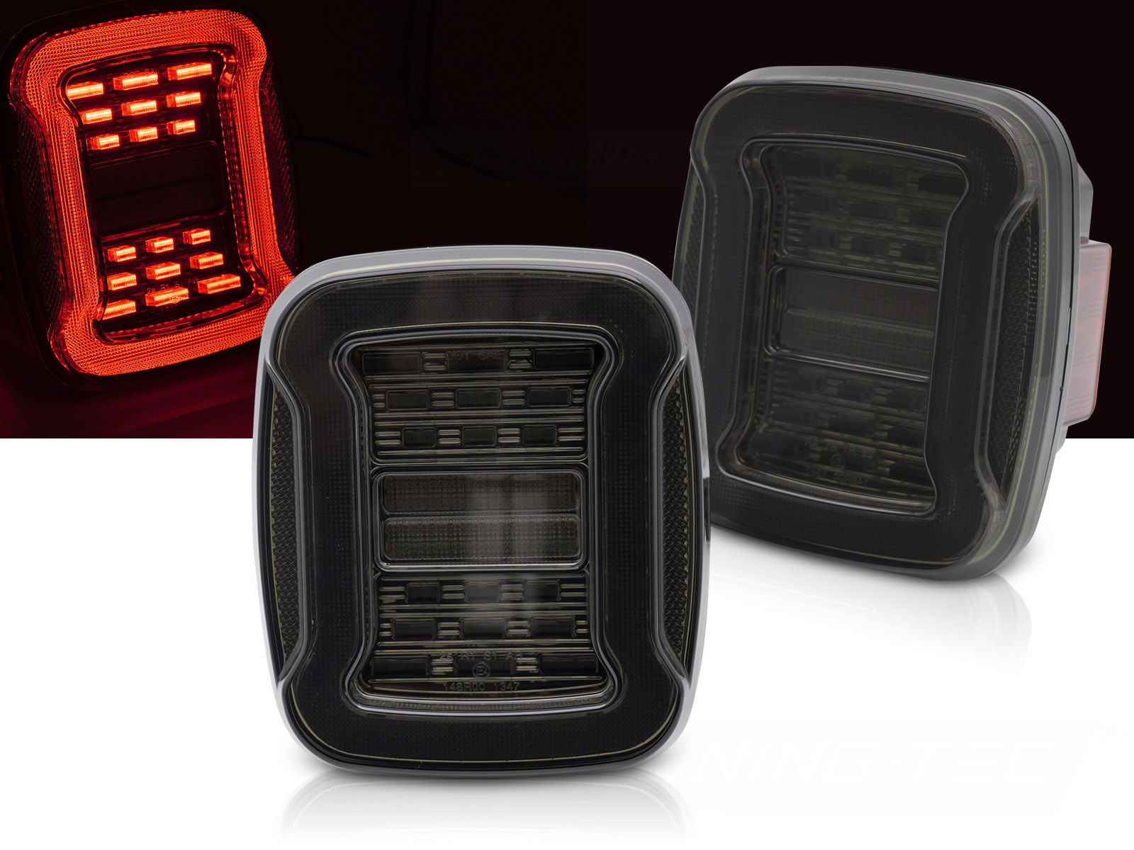 Zadné svetlá Jeep Wrangler YJ TJ 91-06 LED Smoke