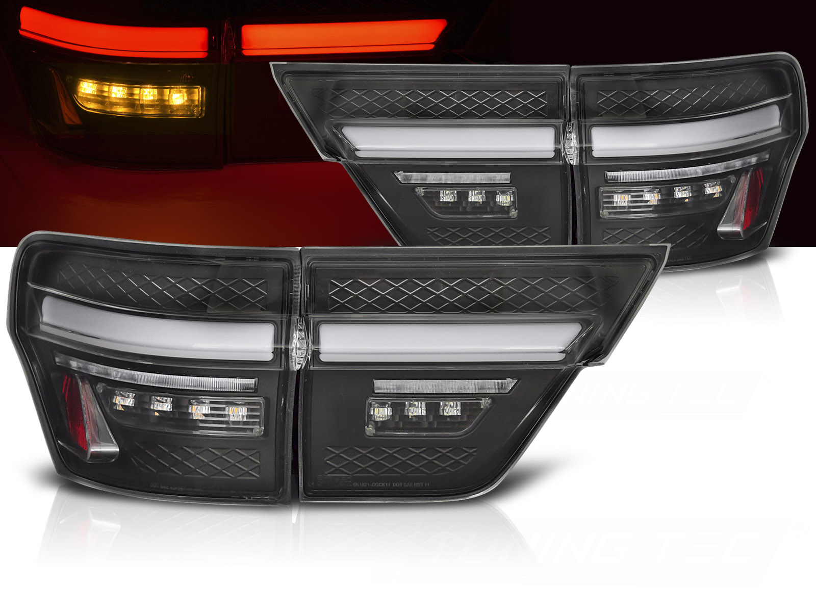Zadné svetlá Jeep Grand Cherokee WK2 11-13 LED Black