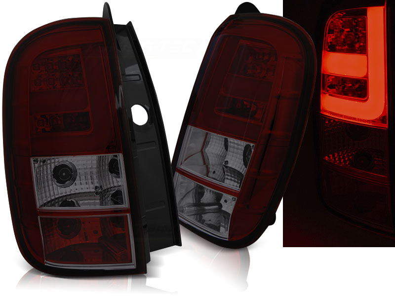 Zadné svetlá Dacia Duster 10-17 LED BAR Red Smoke