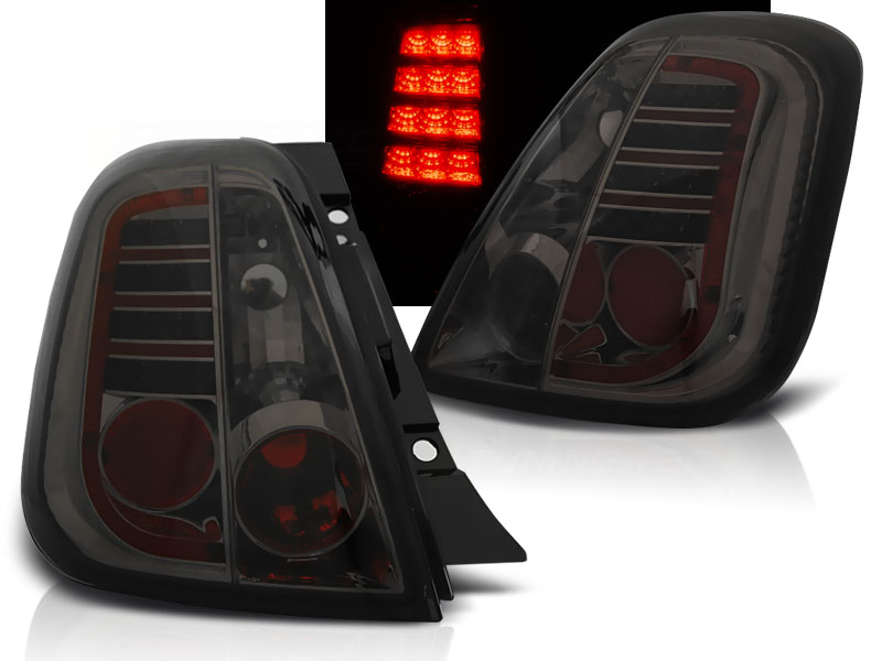 Zadné svetlá Fiat 500 07-15 LED Smoke