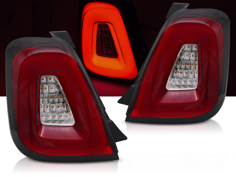 Zadné svetlá Fiat 500 15-20 Red LED BAR