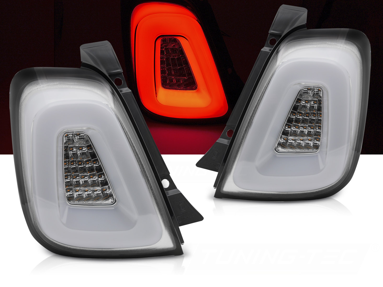 Zadné svetlá Fiat 500 15-20 LED BAR White