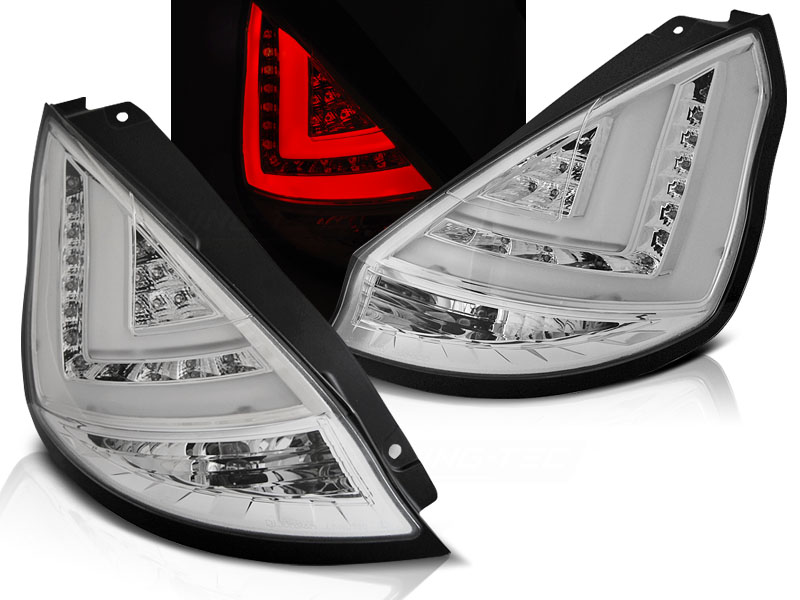 Zadné svetlá Ford Fiesta MK7 08-12 HB LED BAR Chrome