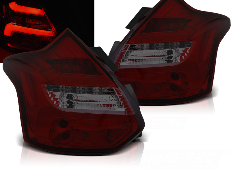 Zadné svetlá Ford Focus MK3 11-14 HB LED BAR Dynamic Red Smoke