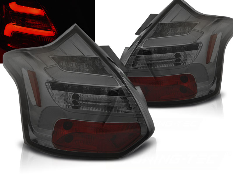 Zadné svetlá Ford Focus MK3 11-14 HB LED BAR Dynamic Smoke