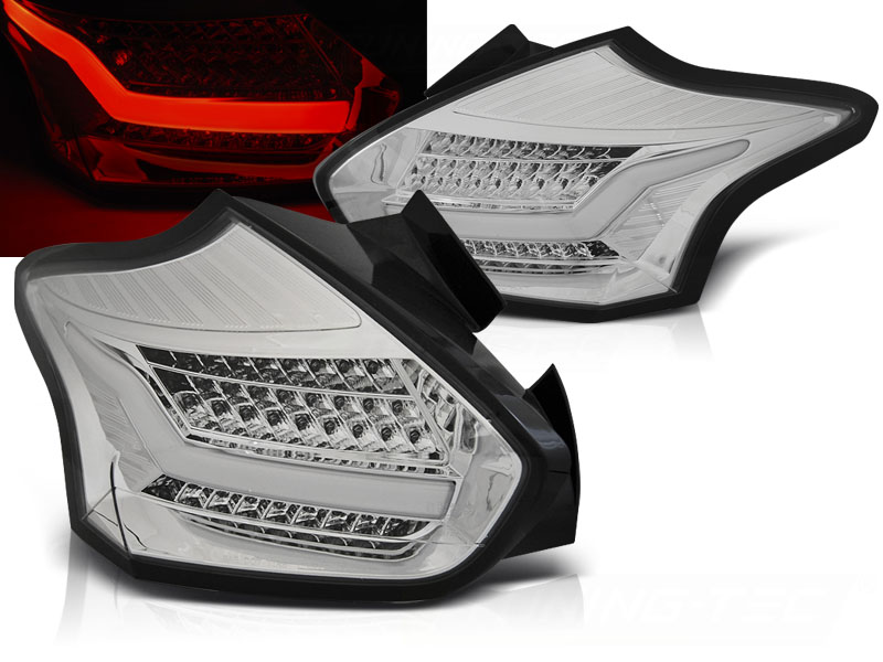 Zadné svetlá Ford Focus MK3 15-18 HB LED BAR Dynamic Chrome
