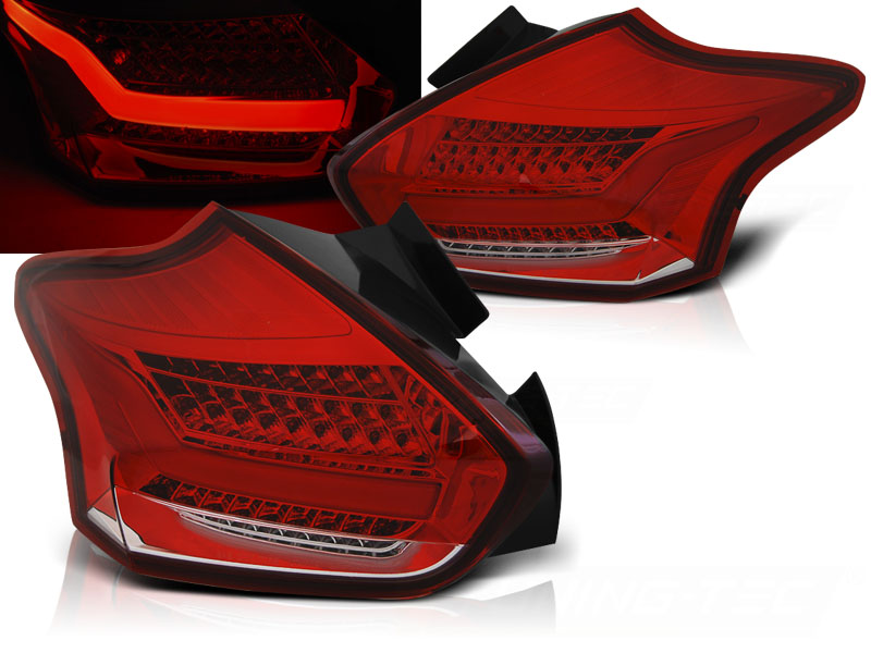 Zadné svetlá Ford Focus MK3 15-18 HB LED BAR Dynamic Red White