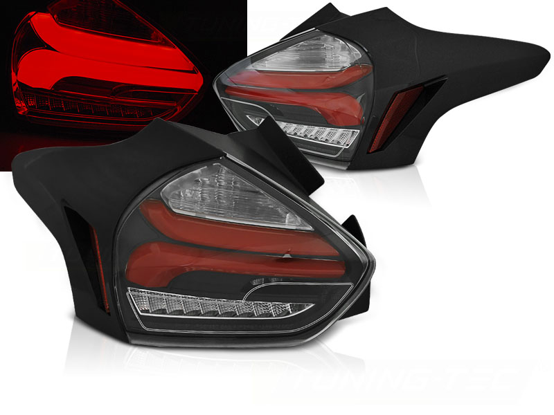 Zadné svetlá Ford Focus MK3 11-14 HB Red Dynamic Black