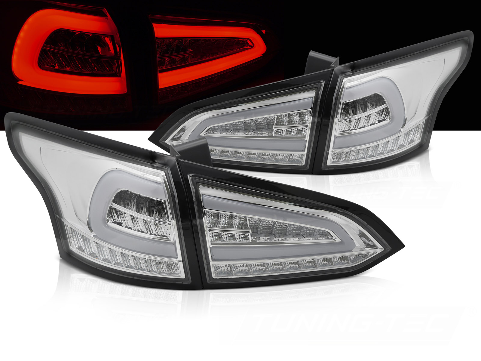 Zadné svetlá Ford Focus MK3 11-18 Kombi Chrome