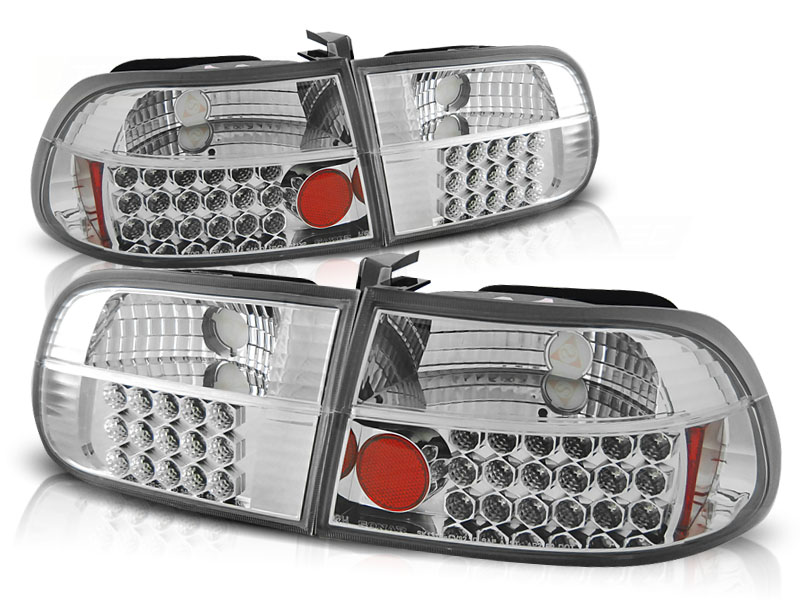 Zadné svetlá Honda Civic 91-95 2D/4D LED Chrome