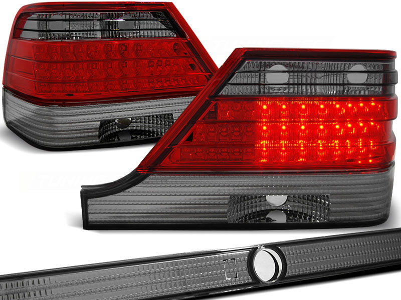 Zadné svetlá Mercedes W140 95-98 LED Red Smoke