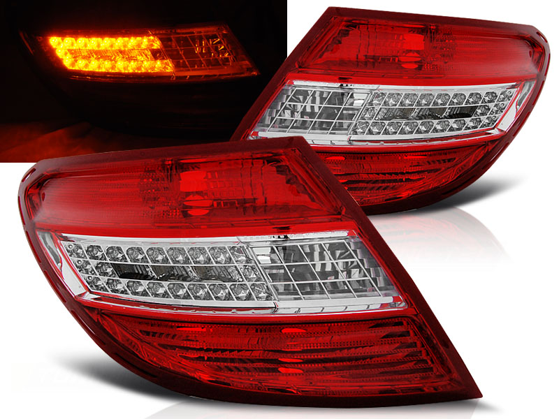 Zadné svetlá Mercedes C W204 Sedan 07-10 LED Red White