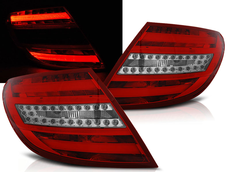 Zadné svetlá Mercedes C W204 Sedan 07-10 LED BAR Red White
