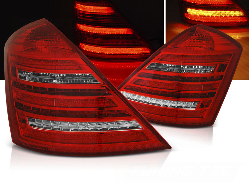 Zadné svetlá Mercedes S W221 05-09 LED Dynamic Red White