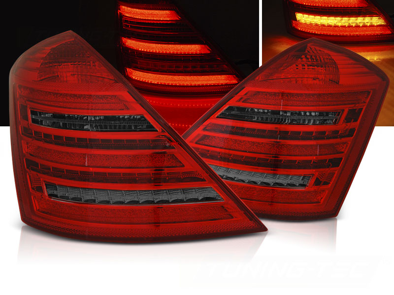 Zadné svetlá Mercedes S W221 05-09 LED Dynamic Red Smoke