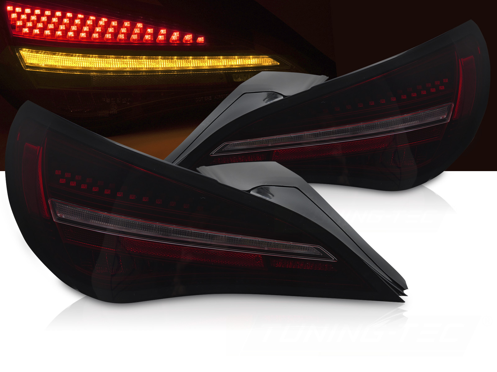 Zadné svetlá Mercedes CLA C117 13-16 OE Bulb LED Red Smoke Black