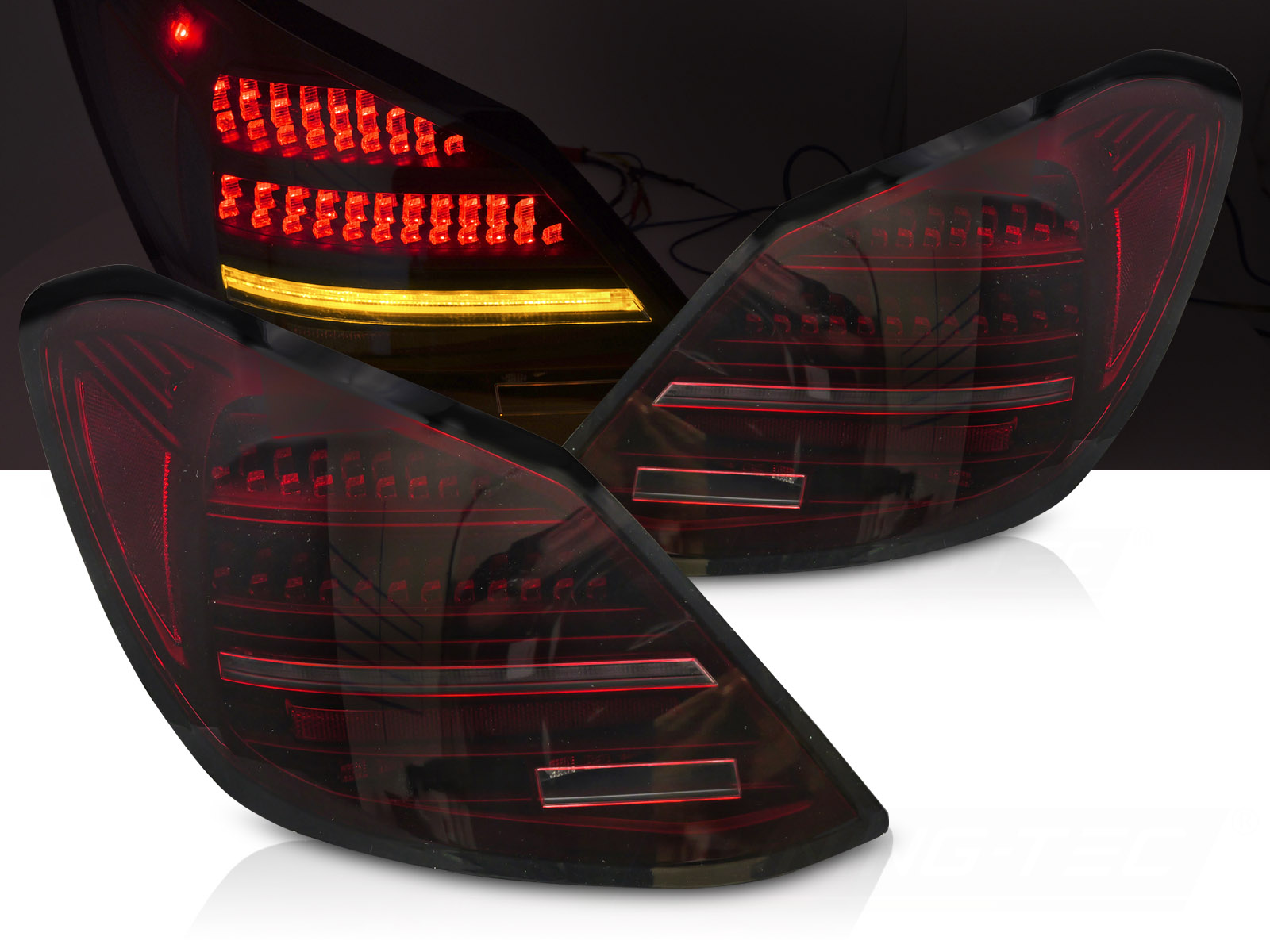 Zadné svetlá Mercedes C W205 14-21 LED Red Black