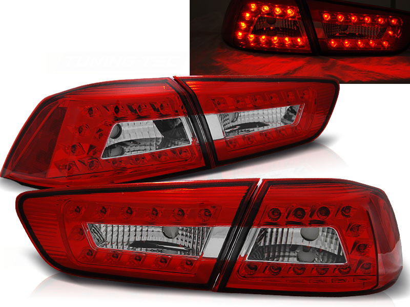 Zadné svetlá Mitsubishi Lancer 8 Sedan 08-11 LED Red White