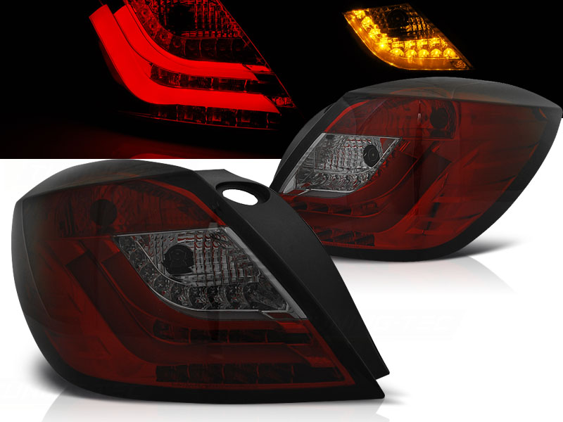 Zadné svetlá Opel Astra H 04-09 LED BAR 3D Red Smoke