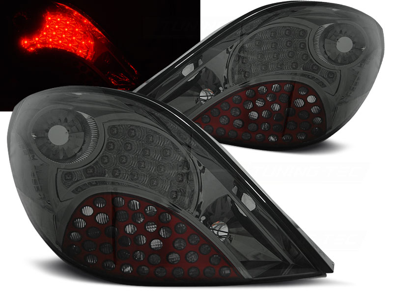 Zadné svetlá Peugeot 207 06-09 LED Smoke