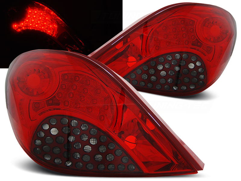 Zadné svetlá Peugeot 207 06-09 LED Red Smoke