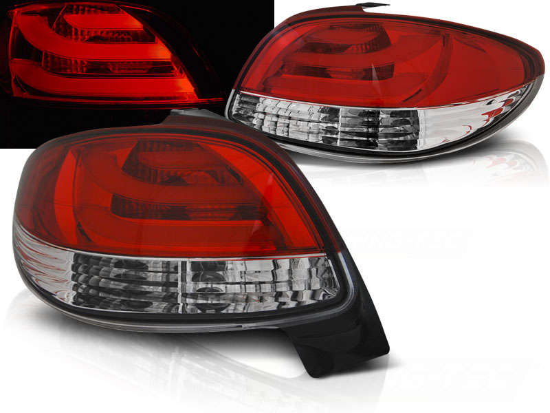 Zadné svetlá Peugeot 206 LED BAR Red White