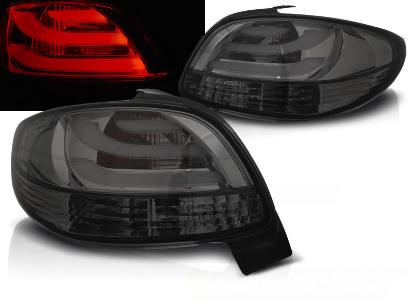 Zadné svetlá Peugeot 206 LED BAR Smoke