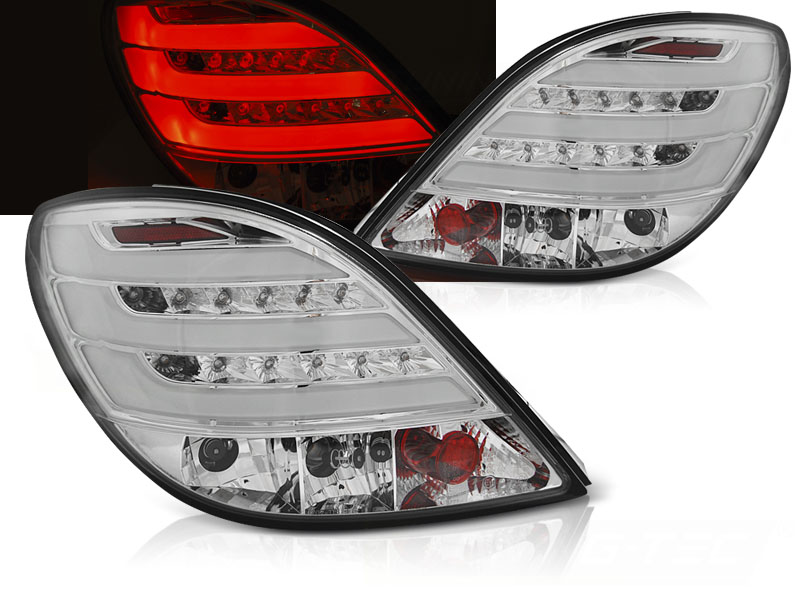 Zadné svetlá Peugeot 207 06-09 LED BAR Chrome