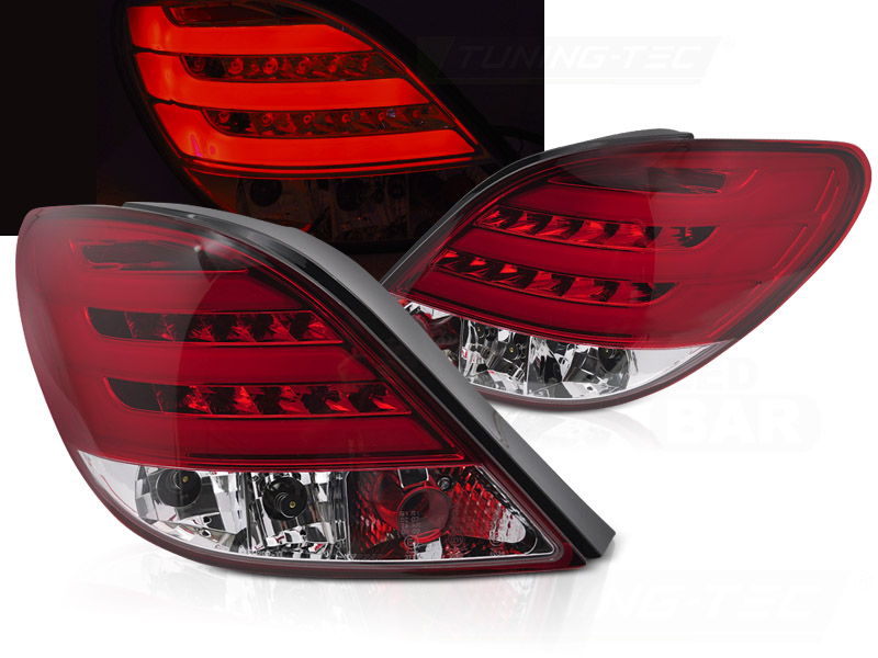 Zadné svetlá Peugeot 207 06-09 LED BAR Red White