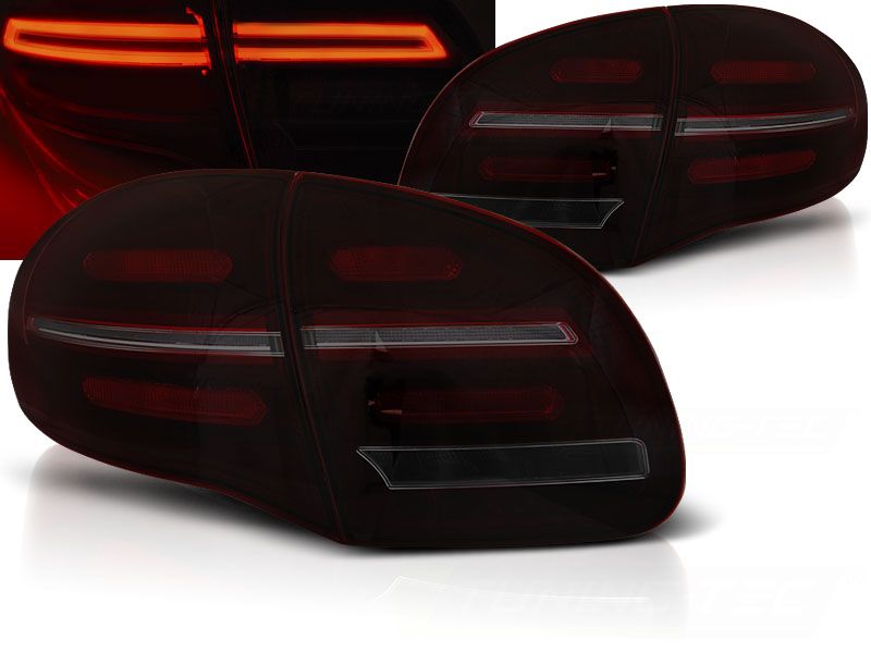 Zadné svetlá Porsche Cayenne 10-15 LED Red Smoke Black