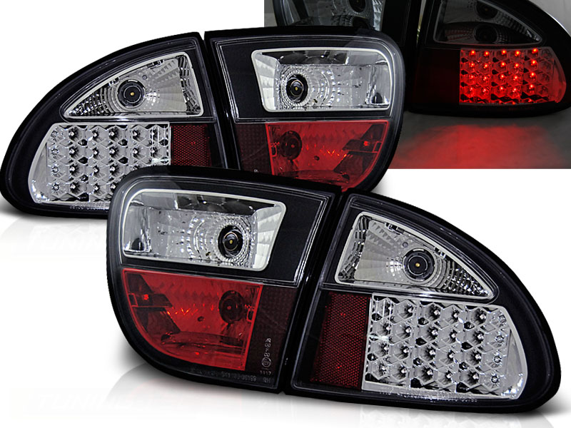 Zadné svetlá Seat leon 99-04 LED Black Chrome