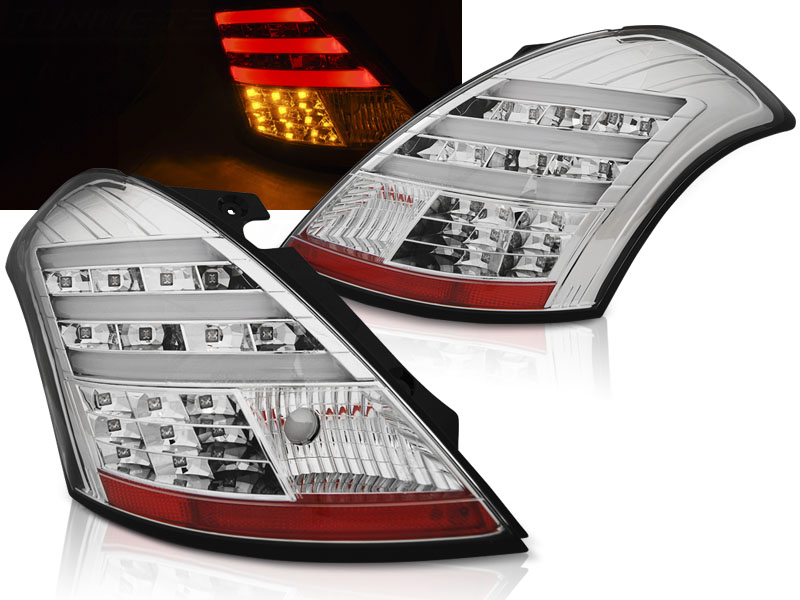 Zadné svetlá Suzuki Swift 5 10- LED BAR Chrome